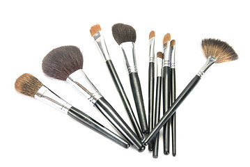 Image showing professional make-up brushes