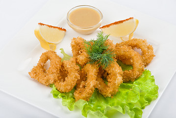 Image showing Deep-fried squid dish