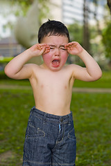 Image showing boy crying