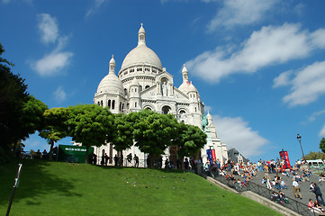 Image showing The Sacre-Coeur basilica in Montmartre, Paris