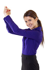 Image showing woman celebrating success 