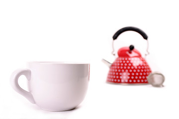 Image showing Cup and kettle