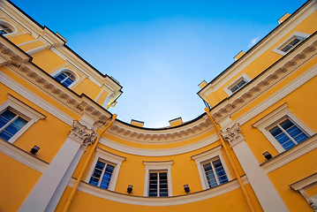 Image showing Round angle of classic style building