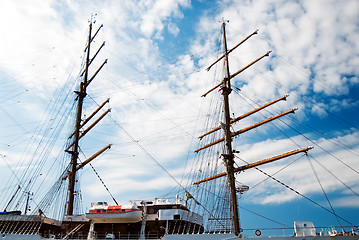 Image showing Sailing over clouds