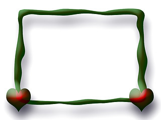 Image showing Green Love Frame