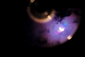 Image showing Reflected partial solar eclipse