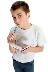 Image showing Thinking Student