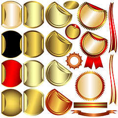 Image showing Set metallic design elements