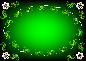 Image showing Green Easter flower background