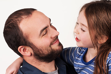 Image showing Father Daughter Chat
