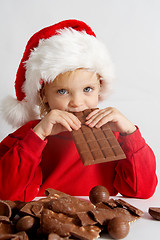 Image showing Little chocolate Santa