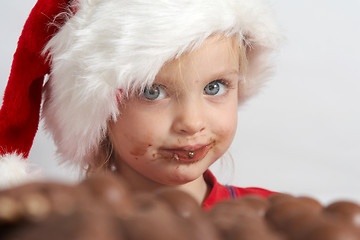 Image showing Little chocolate Santa