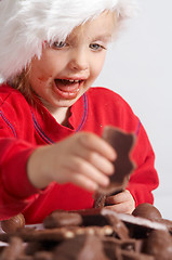 Image showing Little chocolate Santa