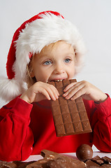 Image showing Little chocolate Santa