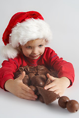 Image showing Little chocolate Santa