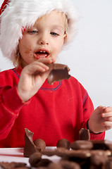 Image showing Little chocolate Santa