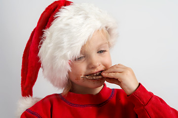 Image showing Little chocolate Santa