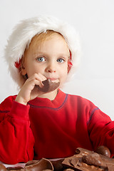 Image showing Little chocolate Santa