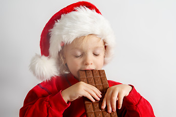 Image showing Little chocolate Santa