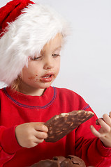 Image showing Little chocolate Santa
