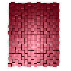 Image showing red cubes background