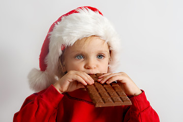 Image showing Little chocolate Santa