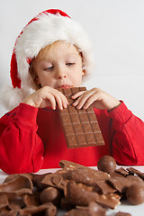 Image showing Little chocolate Santa