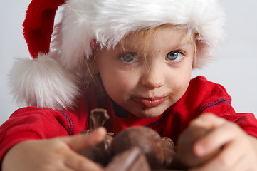 Image showing Little chocolate Santa