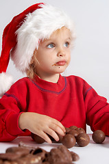 Image showing Little chocolate Santa