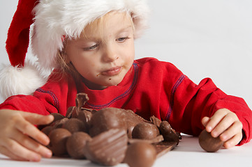 Image showing Little chocolate Santa