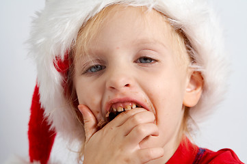 Image showing Little chocolate Santa