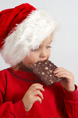 Image showing Little chocolate Santa