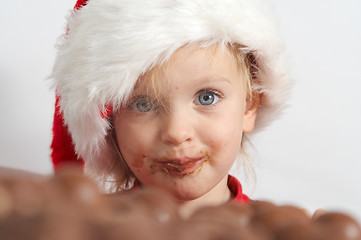 Image showing Little chocolate Santa