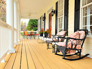 Image showing Front Porch of Traditional Home
