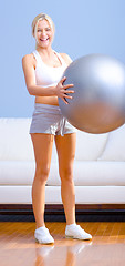 Image showing Young Woman Exercising