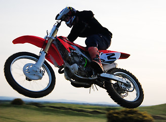 Image showing Motor cross rider