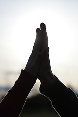 Image showing High five