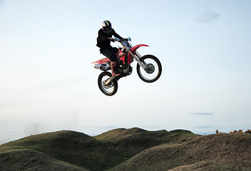 Image showing Motor cross rider