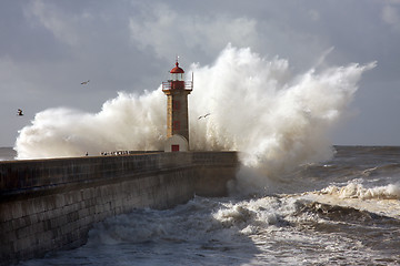 Image showing Lighthouse, Foz do Douro, Portugal