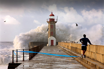 Image showing Lighthouse, Foz do Douro, Portugal