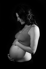 Image showing beautiful pregnant woman expecting a baby girl