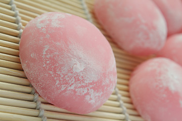 Image showing Closeup of Japanese rice cakes