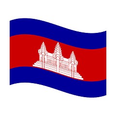 Image showing flag of cambodia