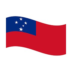 Image showing flag of samoa