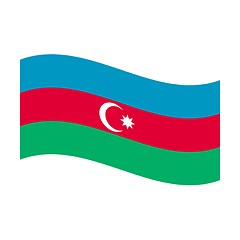 Image showing flag of azerbaijan