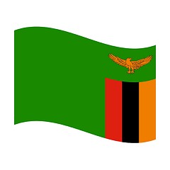 Image showing flag of zambia