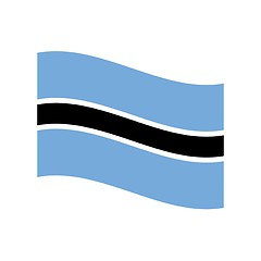 Image showing flag of botswana