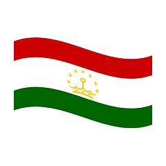Image showing flag of tajikistan