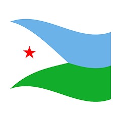 Image showing flag of djibouti