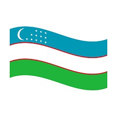 Image showing flag of uzbekistan